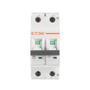 ETEK EKM3-63 m 6KA 2P 20A TUV CB CE MCB Miniature Circuit Breaker