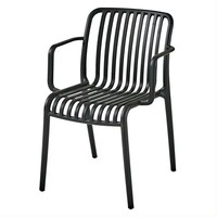 Chaises de restaurant modernes et simples, chaises de salle à manger avec accoudoirs, meubles commerciaux rayés, fauteuil de café pour l'extérieur et l'intérieur