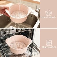 Bol vapeur en silicone pour micro-ondes à 3 compartiments, pot vapeur pour légumes avec couvercle et poignée