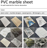 Panneau mural en PVC effet marbre UV, panneau de pierre texturé, panneau PVC marbré