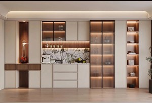 Mobile Porta Vini in Stile Cinese Antico in Rovere Ecologico, Personalizzabile, Capacità 120 Bottiglie, per Arredamento Casa e Appartamento - Product Image 4