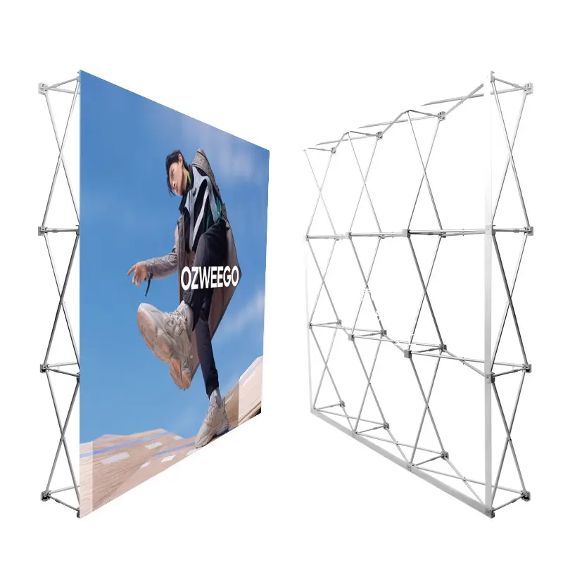 Durable Lowest Price Event Show Custom Trade Show Curved Conference Pop Up Displays Stand