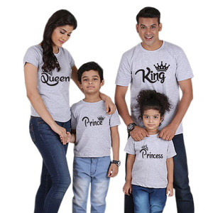 <span class=keywords><strong>Ropa</strong></span> a juego de la familia personalizada impresa Rey reina camiseta - Product Image 1