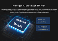 Placa Base 32T BM1684X A53 de 8 Núcleos y 32 Canales, Decodificación H.265/H.264 1080p 25fps, Paquete de Codificación Linux de Código Abierto SDK Ffmpeg