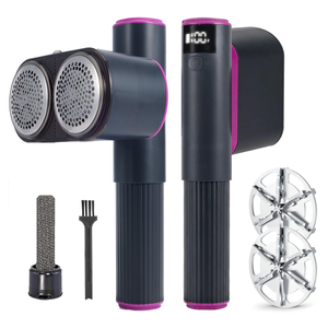 New Electric Lint Remover Dual-<b>Head</b> with 12-Leaf Blades Shaver for Sweater Fabric Pilling Rechargeable Fabric <b>Razor</b> Pill Clothes - Product Image 1