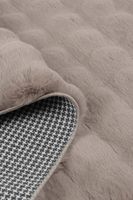Tapis shaggy moderne Havana Cream, 35 mm, lavable, doux, effet fourrure de lapin, antidérapant, avec envers en coton, pour la maison, en polyester
