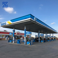 Prix usine 2026 – Auvent de station-service en aluminium certifié ISO9001 avec éclairage LED, taille personnalisée, garantie 8 ans, durée de vie 10 ans