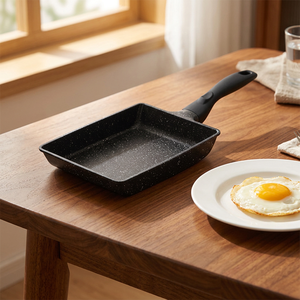 Square Frying <b>Pan</b> Aluminum Alloy, Non-Stick Omelette Frying <b>Pan</b> with Ergonomic Handle for Commercial Breakfast Cooking Home Use - Product Image 4