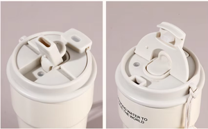 Vaso Térmico de Acero Inoxidable de 480 ml con Revestimiento Cerámico, Taza para Café, Leche, Bebidas, Botella con Pajita y Cuerda - Product Image 6