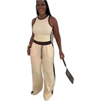 Ensemble de survêtement pour femmes KY, ensemble deux pièces, débardeur et pantalon, tenue de tous les jours, survêtement pour femmes