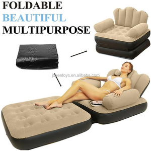 <strong>Air</strong> <strong>Sofa</strong> <strong>Bed</strong> Inflatable Couch Durable Comfortable Multi Functional Inflatable <strong>Sofa</strong> <strong>Bed</strong> <strong>5</strong> in <strong>1</strong> PVC Foldable MART Blue or Brown - Product Image 4