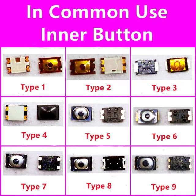 Power On Off Inner Button Control For iPhone Android Huawei Xiaomi mi OPPO Smartphone Volume Switch Replacement Parts