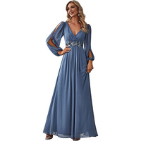 Robe de soirée élégante vintage en soie de lait écologique, taille haute, col en V, pour femme, avec dentelle florale longue
