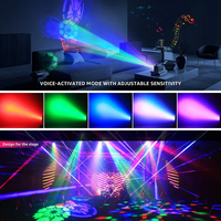 Projecteur LED+LASER+GOBO pour soirées DJ, lumière stroboscopique RGBW blanc chaud effet œil d'abeille/multi-motifs, DMX/télécommande/activation sonore, pour scène YSH