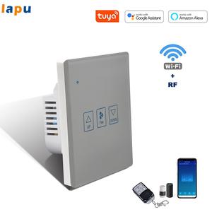 แผงควบคุมความเร็วพัดลมแบบสัมผัสติดผนัง <span class=keywords><strong>LAPU</strong></span> 86 Standard สำหรับ Smart Life Tuya WiFi RF344 พร้อมแผงกระจกนิรภัย 2A และเต้ารับไฟฟ้า - Product Image 4