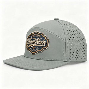 Factory Wholesale Custom Logo 6 Panel Baseball Cap Nylon Performance Snapback <b>Flat</b> Brimmed Trucker <b>Hat</b> Waterproof Fashion Sports - Product Image 3