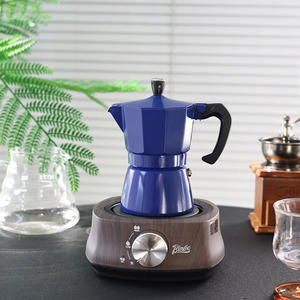 <span class=keywords><strong>Percolateur</strong></span> à café en métal 3 tasses Moka Pot d'Italie avec couvercle Best Stove Espresso & Moka Maker - Product Image 2