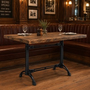 Base de table rectangulaire en fer forgé UP-B034, mobilier de restaurant industriel, design antique durable, prix DDP USA - Product Image 2