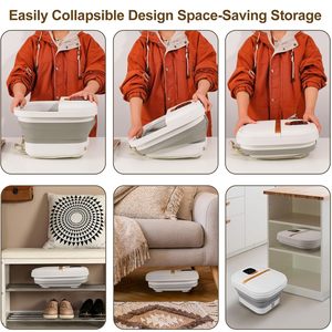 Masajeador de baño de Spa de pies portátil con pantalla táctil Temperatura ajustable Spa de pies Masaje giratorio eléctrico para aliviar el estrés - Product Image 6