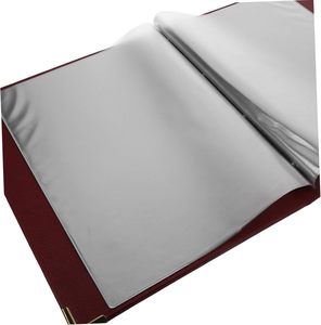 Cubiertas de menú de restaurante <span class=keywords><strong>A4</strong></span>, 14 bolsillos, venta al por mayor, carpeta de archivos de cuero PU de tapa dura, carpeta de presentación de logotipo estampado en caliente - Product Image 2
