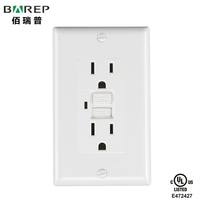 BAS-002 standar Amerika UL terdaftar 15 Amp GFCI wadah stopkontak dinding Listrik titik daya dengan harga terbaik