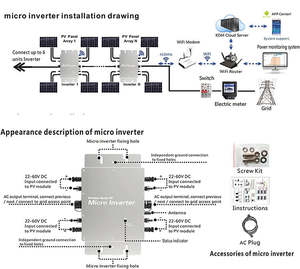 Micro Inverter 300W 350W 400W 600W 700W 800W 1200W 1400W 1600W 2000W 2400W 2800W Micro inverter microinverter a onda sinusoidale pura - Product Image 5