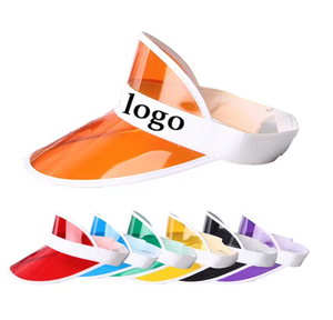 Adjustable PVC Candy Sun Visor Cap Colorful Plastic Advertising Hat for Casual Use