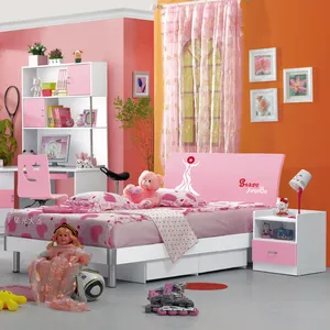 Cheap Custom Children Bedroom Furniture Set Wood Bed Room for Kids