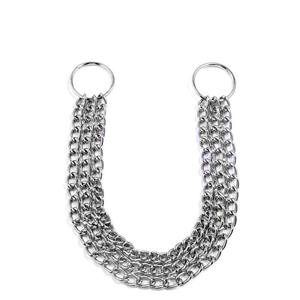 Pujiang Sanlian Material de metal resistente y duradero Cuello de perro Cadena de tres capas Gargantilla de cuello de cuña para perro grande - Product Image 1