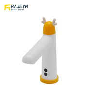 Robinet d'eau automatique sans contact à capteur, en plastique ABS, adapté aux enfants, à un seul trou, chromé, DC3V/AC110-220V