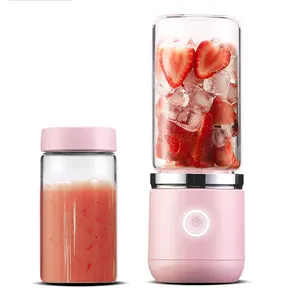 Smoothie New Portable 380ml Glass Cup Personal Travel Smoothie Blender Usb Juicer Blender Portable Mini Blender Cup