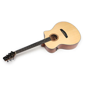 Guitarra Acústica Sevillana de Alta Gama, Totalmente de Abeto Macizo, con Pastilla, al por Mayor - Product Image 1