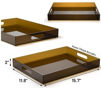 Assiettes acryliques élégantes et modernes pour le service des aliments pour les tables basses Coiffeuses Plateau à thé et à fruits Bars et rassemblements de cuisine