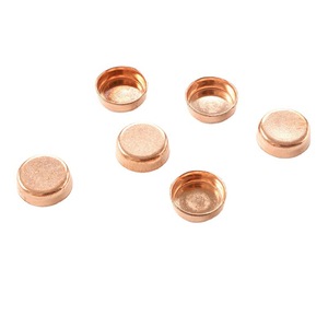 ชิ้นส่วนปั๊มขึ้นรูปทองแดง ฝาแม่เหล็กทรงกลมสำหรับกล่องของขวัญ ถุงเสื้อผ้า ขนาดปรับแต่งได้ อุปกรณ์อุตสาหกรรม - Product Image 3