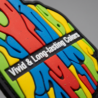 Écussons 3D personnalisés en PVC écologique, thermocollants, étanches, badges en caoutchouc, étiquettes durables en silicone, motif floral personnalisé