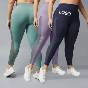 Dropshipping Bán Sỉ Quần Legging Yoga Cỡ Lớn Bằng Nylon Quần Tập Yoga Cạp Cao Quần Tập Gym Cho Nữ Ngoại Cỡ