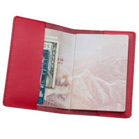 Portefeuille pour passeport en cuir PU rouge personnalisé, couvre documents de voyage de luxe, porte-cartes, étui pour passeport américain, porte-monnaie