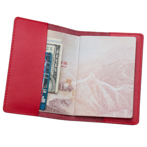 Portefeuille pour <span class=keywords><strong>passeport</strong></span> en cuir PU rouge <span class=keywords><strong>personnalisé</strong></span>, couvre documents de voyage de luxe, porte-cartes, <span class=keywords><strong>étui</strong></span> pour <span class=keywords><strong>passeport</strong></span> américain, porte-monnaie - Product Image 4