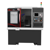 Mini máquina cortadora de torno CNC Horizontal de alta velocidad, estructura de cama inclinada de 2 ejes para ventas directas de fábrica de Guangdong