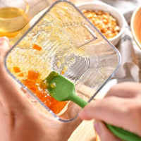 Spatule-cuillère mini en silicone double extrémité, à long manche, résistante à la chaleur, antiadhésive, antidérapante et écologique pour la vente en gros