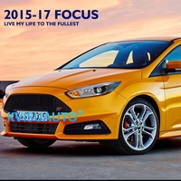 Luces de Circulación Diurna en Forma de U Fáciles de Modificar CQL, Faros Delanteros de Proyector Bi-LED, Láser G5 Liner para Ford Focus MK3 15-17