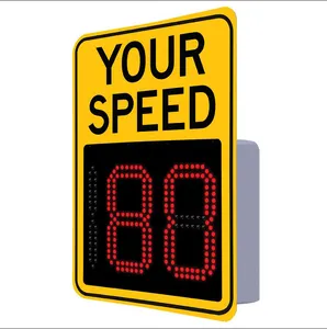 OEM available high brightness LED display dynamic speed feedback traffic sign