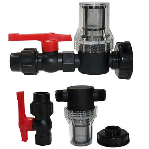 Raccord de tuyau d'arrosage de jardin G1 '' 3/4 '' <span class=keywords><strong>Robinet</strong></span> à bille en PVC Filtre à mailles 80 IBC S60 * 6 <span class=keywords><strong>Adaptateur</strong></span> de réservoir d'eau - Product Image 1