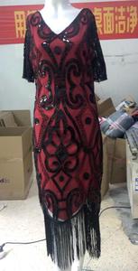 ชุดเดรสปาร์ตี้ผู้หญิงสไตล์ยุค 1920 แบบ Gatsby Flapper ประดับเลื่อมและพู่ระย้า ความยาวปานกลาง ชุดเดรสฤดูใบไม้ผลิและฤดูร้อน สไตล์อาร์ตเดโค ย้อนยุค สวยสง่า - Product Image 6