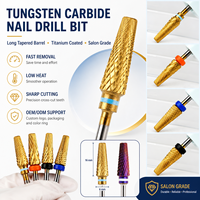 Outil de manucure professionnel YAQIN CE ISO avec logo personnalisé, embouts de ponceuse à ongles 3/32 5-en-1 combinés en carbure de tungstène 6,0 mm