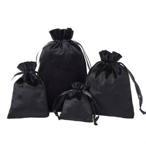 Hot Selling Hair Wig Extension Satin <b>Drawstring</b> <b>Pouches</b> Customizable Luxury Jewelry Dust Gift Makeup Cosmetic Packaging Bag - Product Image 5