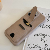 Nouvelle coque de téléphone en cuir avec support de ceinture pour iPhone 16 Pro Max 16e 17 15 14 13, avec anneau de maintien et porte-cartes, pour hommes et femmes