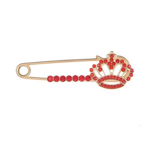 Broche con Forma de Corona y Pedrería, Chapado en Oro, Diseño Personalizado, Joyería de Moda para Mujer, Accesorio de Regalo - Product Image 5