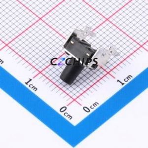 GT-TC101A-H090-L1 Tactile Switch Through hole,6x7.5mm Switch Single Pole Single Throw Round Button 1.6N Right Angle Insert - Product Image 2