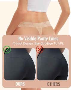 Lot de Culottes Thong en Coton Premium pour Femme, Sexy, Broderie Dentelle, Anti-Bactériennes, Taille Basse, Invisibles - Product Image 5
